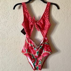 Zaful Watermelon Cutout One Piece 🍉